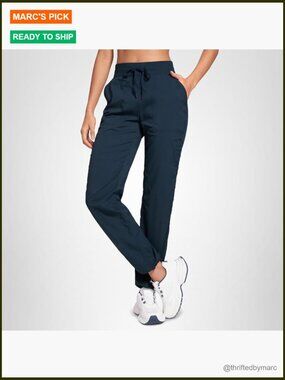 Lightweight Straight Leg Workout Pants with Pockets, Ruched Casual Athletic